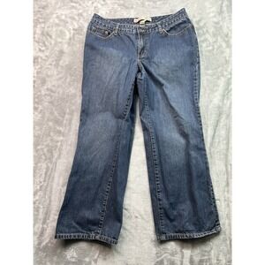 Venezia Womens Sz 14 Petite Blue Jeans Ridgid Boot Western Cowgirl Boho Mid Rise